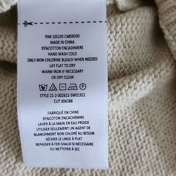 Joie Angelia Fringe Cotton Cashmere Sweater Large NWT - Picture 10 of 11